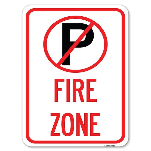 No Parking Symbol Heavy-Gauge Aluminum Rust Proof Parking Sign, 18" x 24", A-1824-24653